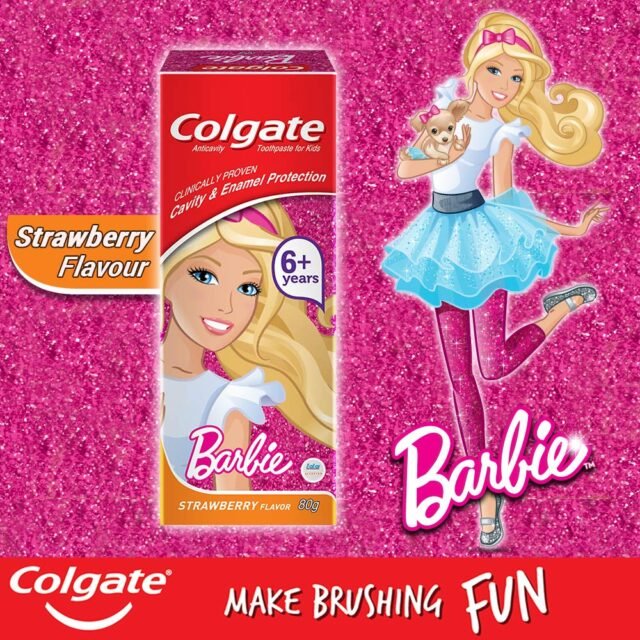 Colgate Kid's Anticavity Barbie Strawberry Flavoured Toothpaste - 80 gm ...