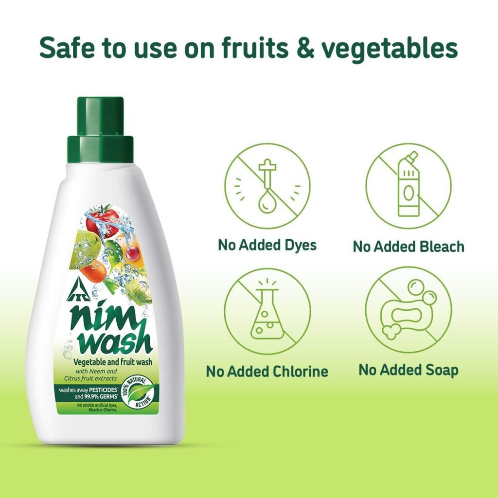 ITC's Nimwash Vegetable & Fruit Wash I 500 ml I 100 Natural Action