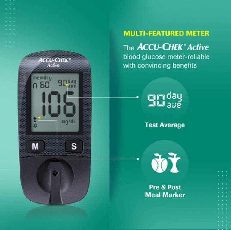 Accu-Chek Active Blood Glucose Meter Kit, Vial of 10 strips free ...