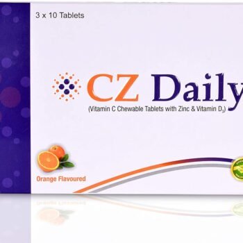 Cz Daily Vitamin C Chewable Tablets With Zinc Vitamin D3 10 Tablets Orange Flavoured Prem Medical