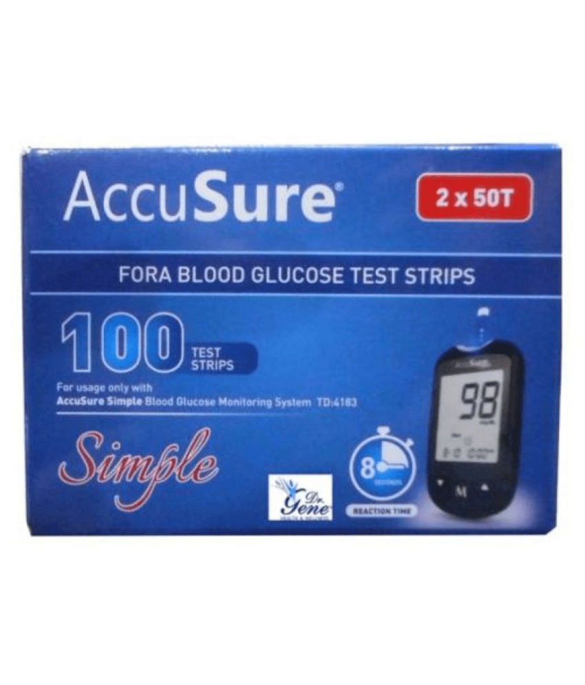 AccuSure Simple 100 Test strips (250 STRIPS)