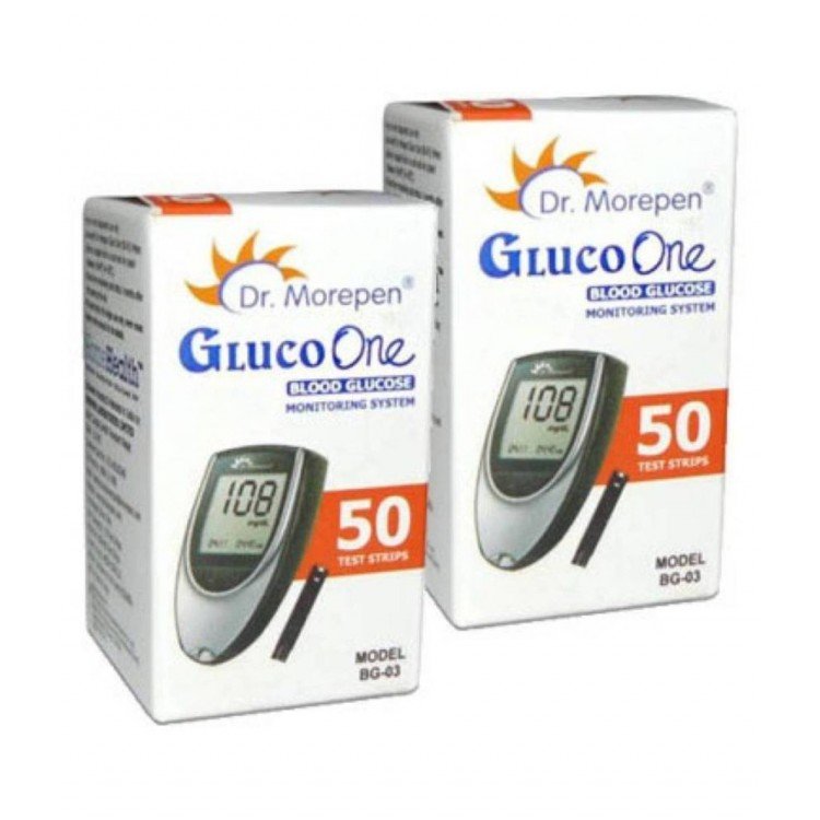 Dr.Morepen GlucoOne BG03 Blood Glucose Test Strips 100 Strips