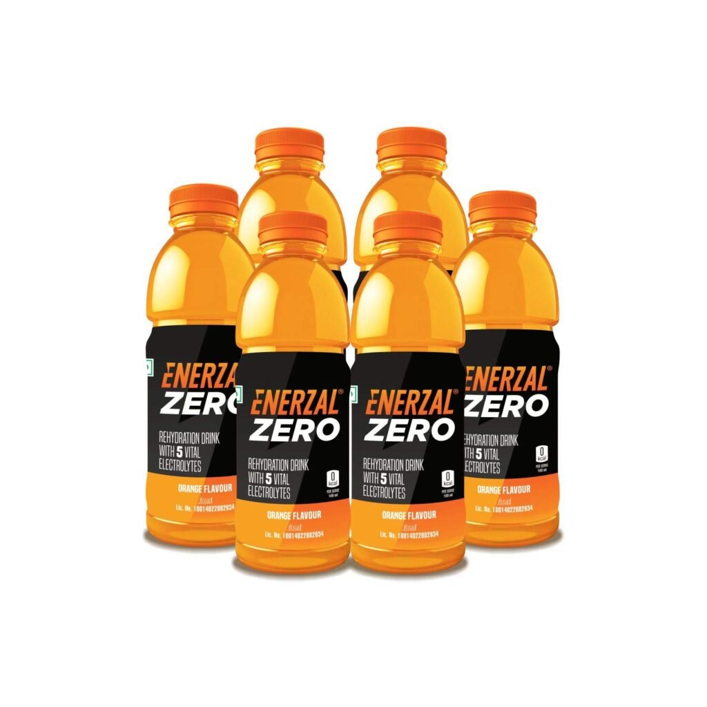 Enerzal Zero Energy Drink Liquid 400 ML Each (Pack of 6) Zero Calorie
