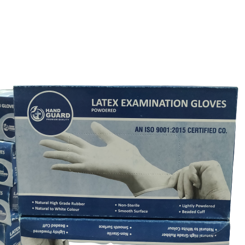 HAND GUARD Latex Powdered Exaination Gloves ( 50 pieces)