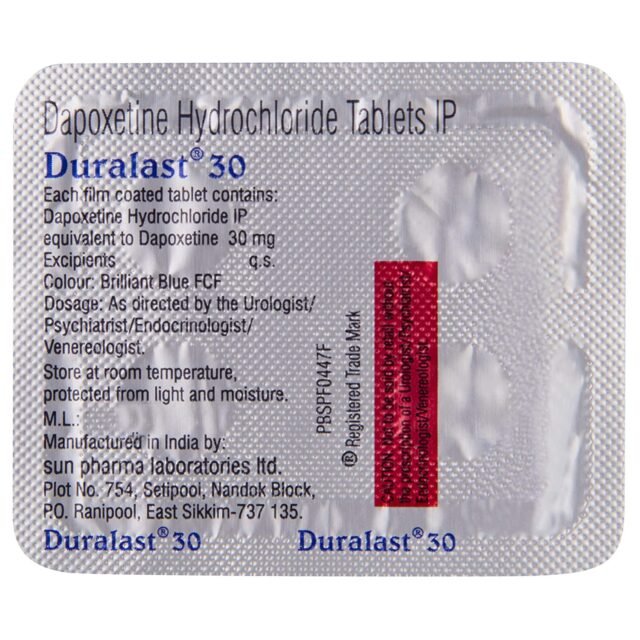 Duralast 30 Tablet (4 Tablets) - Prem Medical