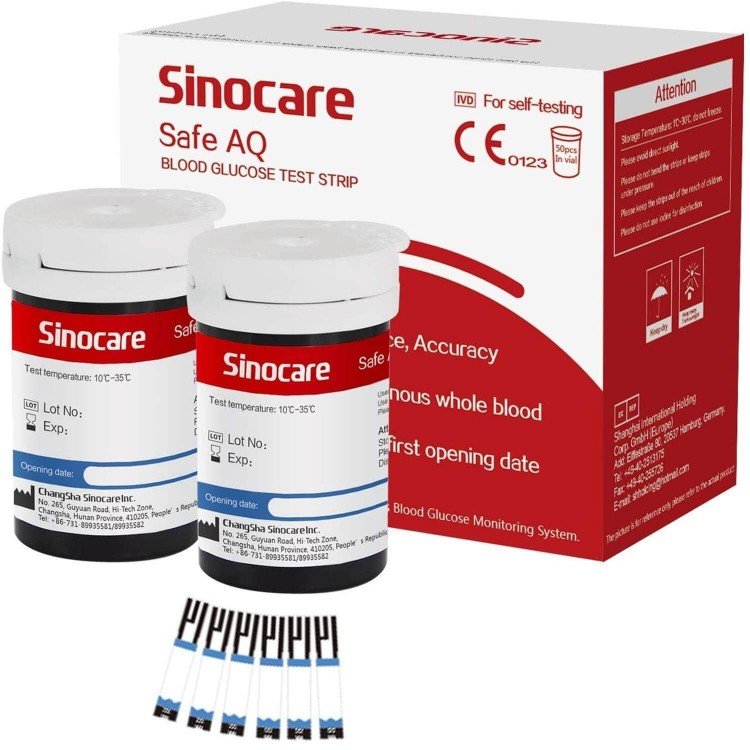 Sinocare Safe AQ Blood Glucose Test 50 Strip