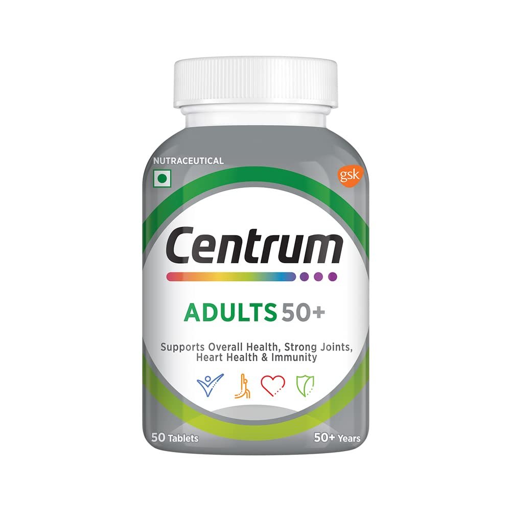 Centrum Adult 50+ Supports Overall Health World's No.1 Multivitamin
