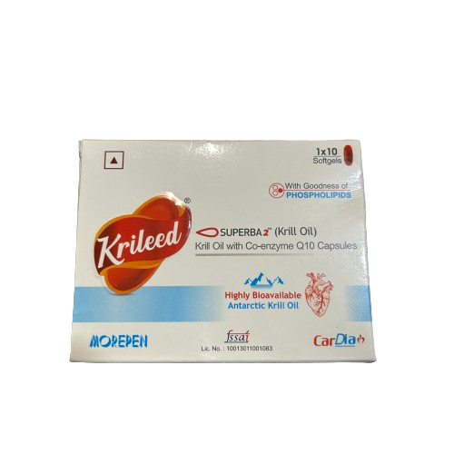 Dr. Morepen Krileed Krill Oil with Co-Enzyme Q10 Softgel Capsule