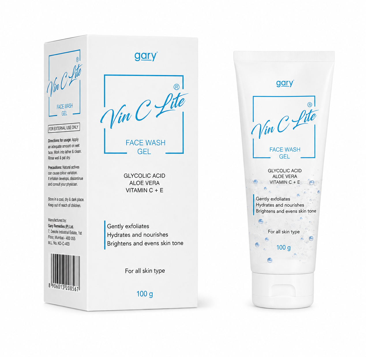 Vin C Lite Face Wash Gel 100gm