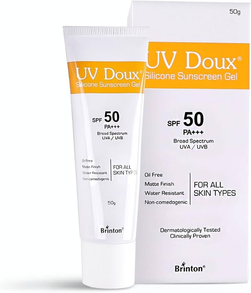 UV Doux Silicone Sunscreen Gel SPF 50 PA+++ Oil-Free, Matte Finish & Water-Resistant