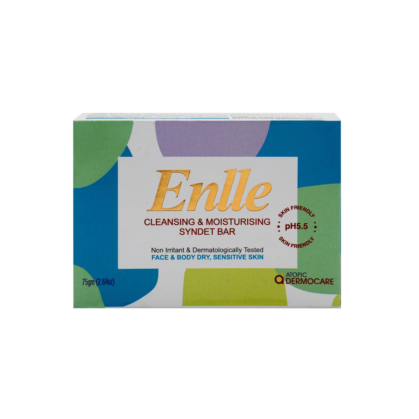 Enlle Ph 5.5 Cleansing & Moisturising Syndet Bar Soap 75gm