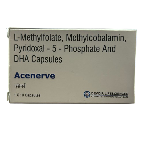 Acenerve Capsule with L-Methylfolate, Mecobalamin, Pyridoxal-5-Phosphate & DHA