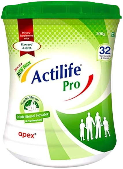 Actilife Pro with Whey Protein, DHA & Flaxseed for Nutrition Flavour Powder Vanilla