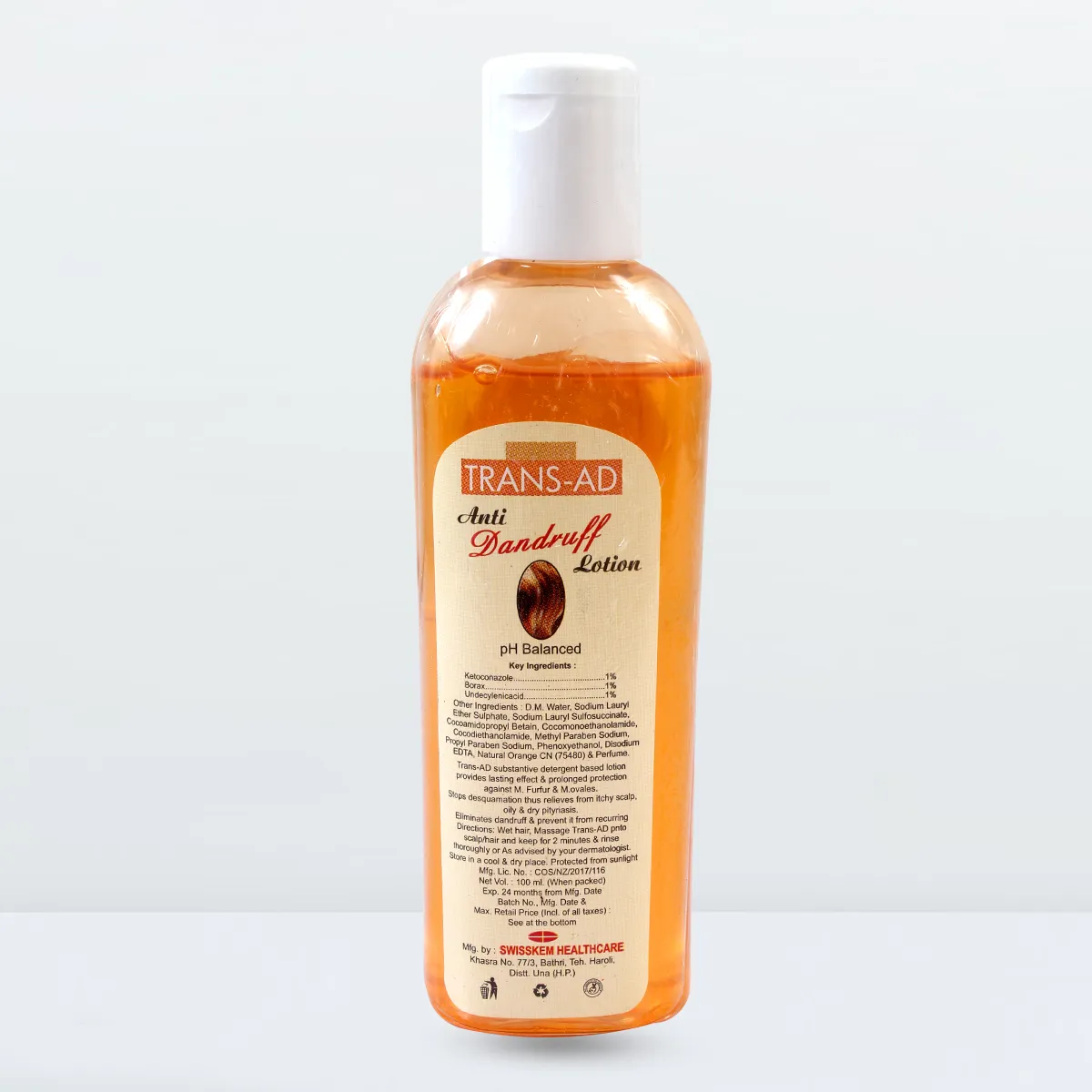 Trans AD Shampoo 1% Ketoconazole 100ml