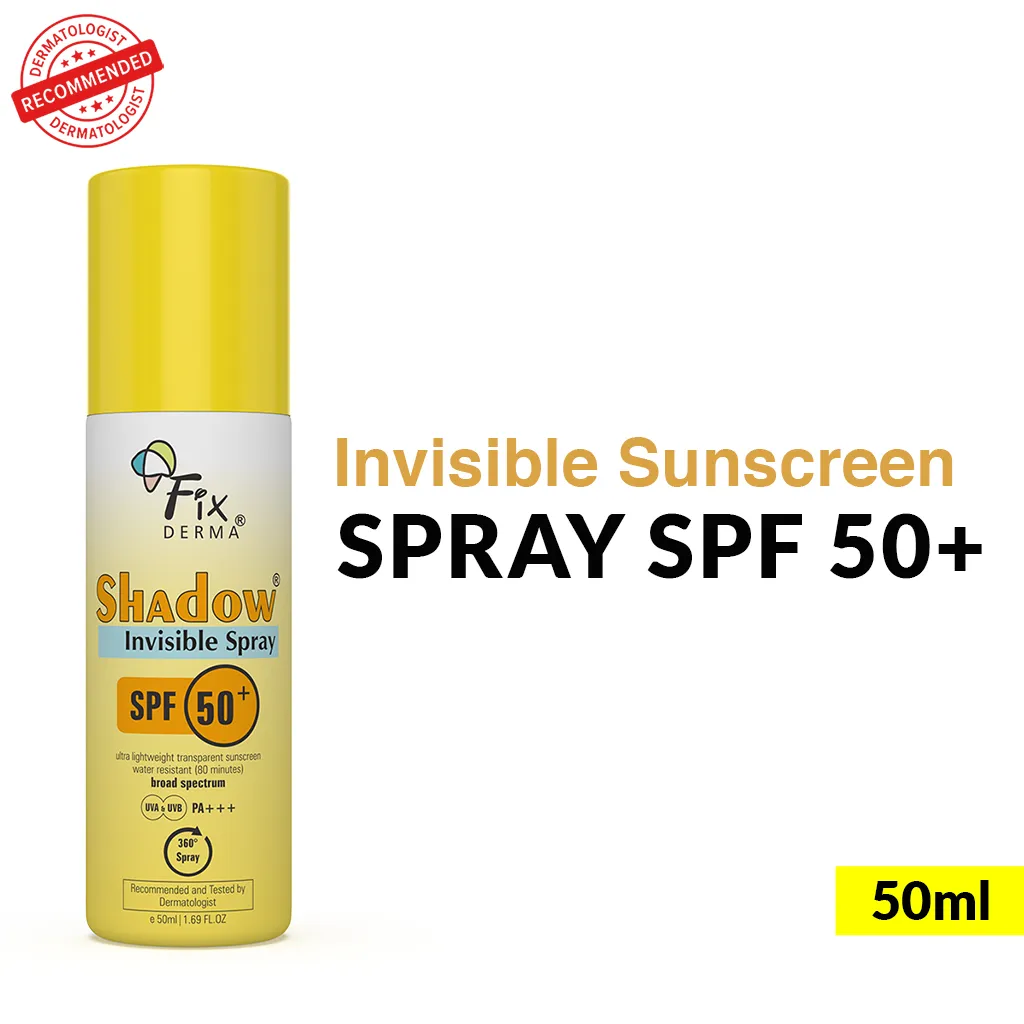 Fix Derma Shadow Invisible Spray SPF 50+ 360° transparent coverage against harmful UV rays 50ml