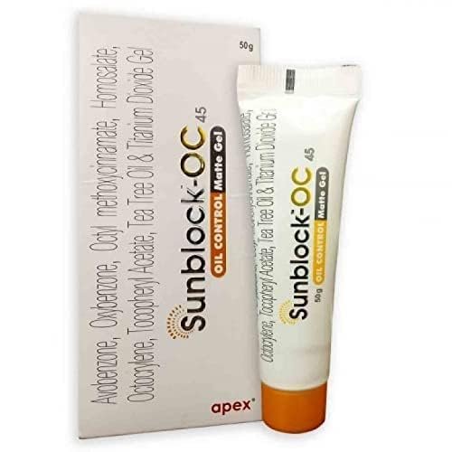 Sunblock-OC 45 Oil Control Sunscreen | SPF 45 PA+++ Matte Gel 50gm